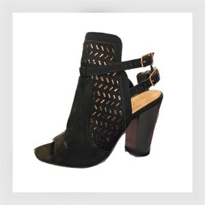 👢 FOREVER || Nubuck Slip-On Microsuede Fashion Heels-